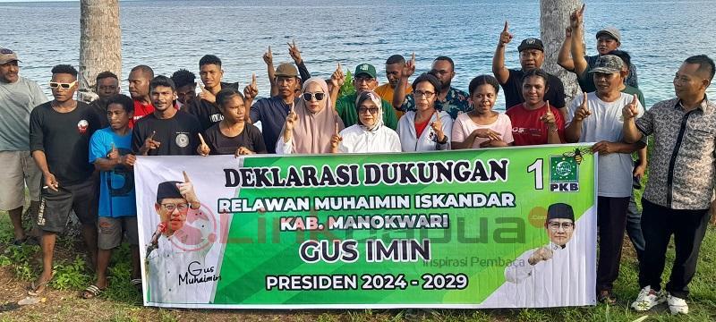 Komunitas Mandiri Manokwari saat mendeklarasikan dukungan terhadap Ketua Umum PKB Muhaimin Iskandar alias Gus Imin sebagai calon Presiden 2024.